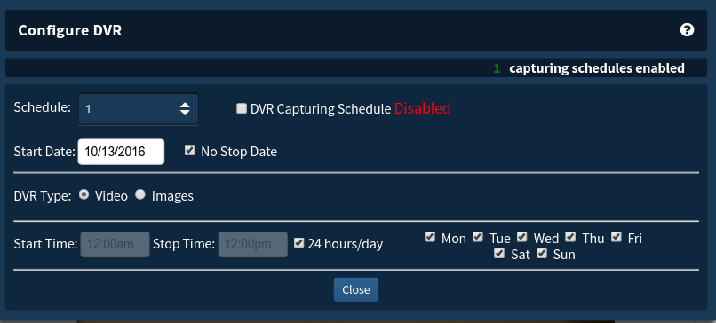 SiteCloud DVR Configuration