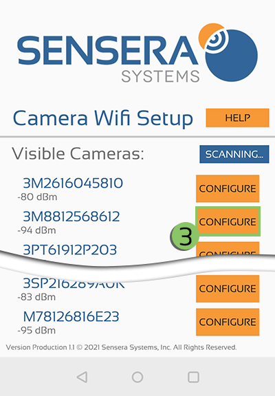 Sensera WiFi app