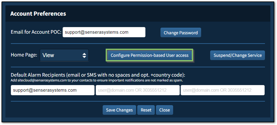 Configure Permission Based User