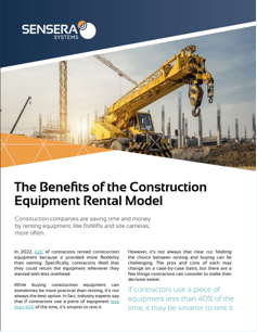 The Benefits of the Construction Equipment Rental Model